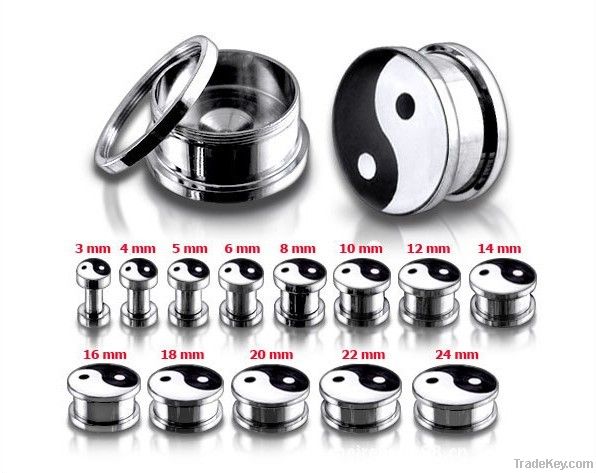 Fashion 316L Stainless steel Tunnel Plug Piercing Jewelry