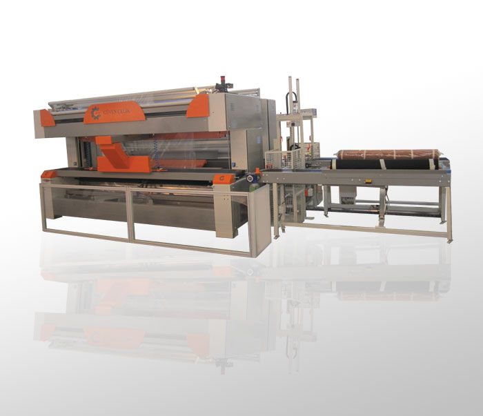 FULL AUTOMATIC ROLL PACKING MACHINE & CONVEYOR LINE (ULTRASONIC MODEL)