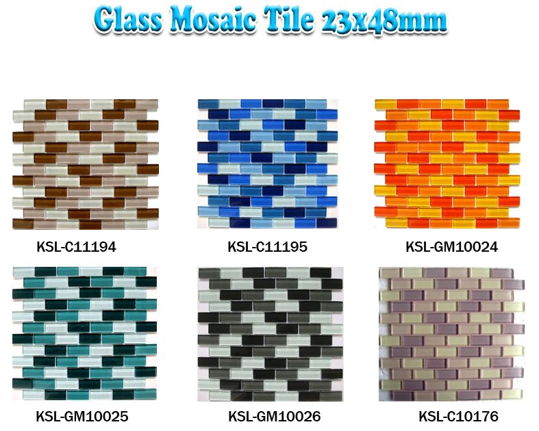 Glass Mix Slate Mosaic Kitchen and Bathroom Wall Tile