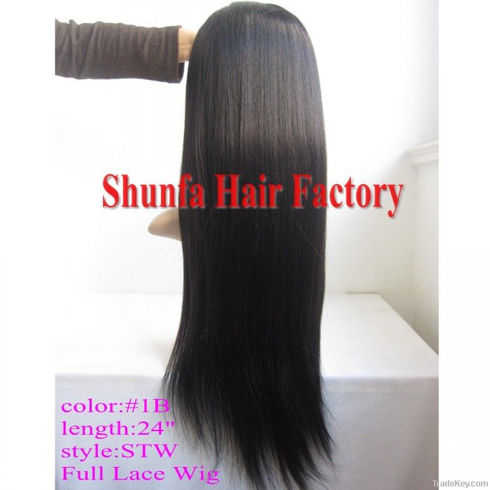 100% human hair full lace wig