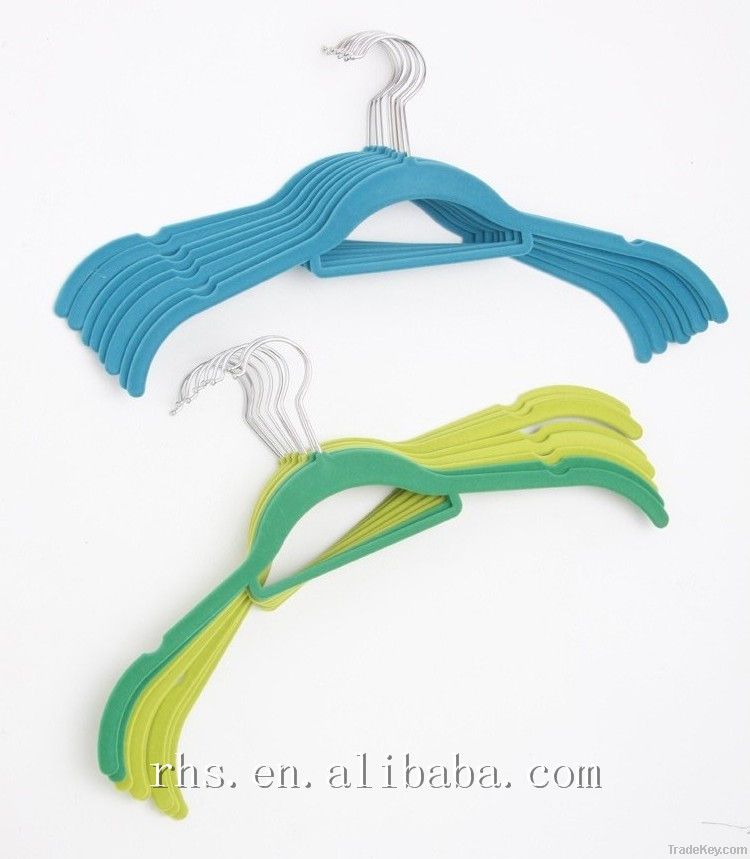 non slip clothes hanger velvet flocked hange