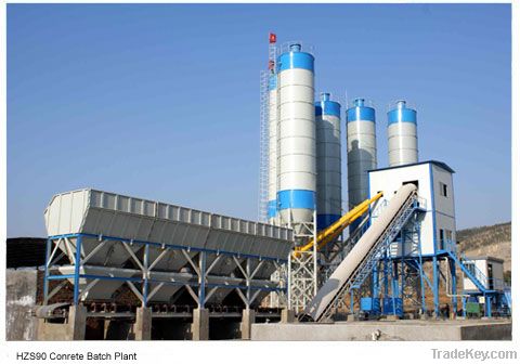 HZS90 Stationary Concrete Mixing Plant