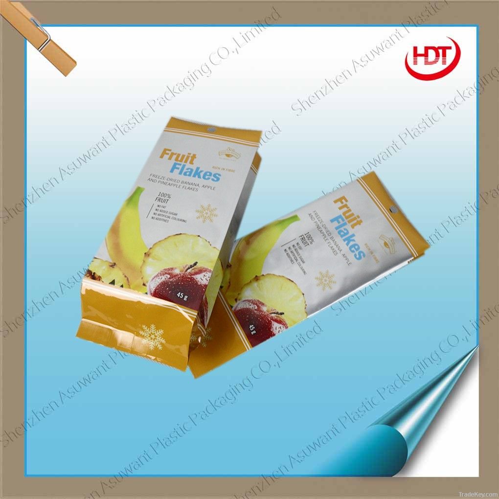 Newest design aluminum foil laminated side gusset bag for fruit