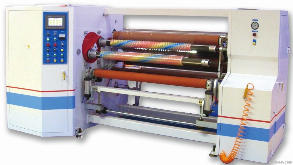 Double shaft auto interchange reinding machine