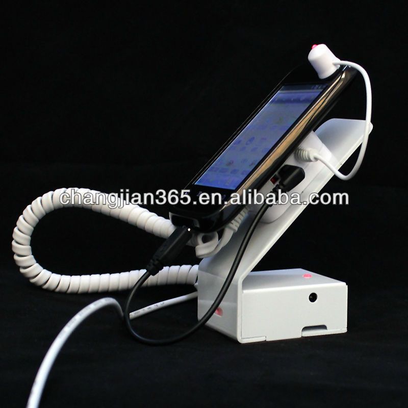 mobile phone display stand on desktop