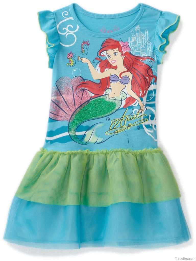 Branded Wholesale Beautiful Princess NightGown Girls Pajamas children