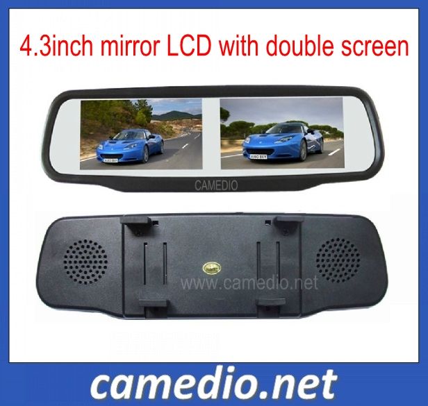 4.3inch car rear view  mirror with double screen M430F