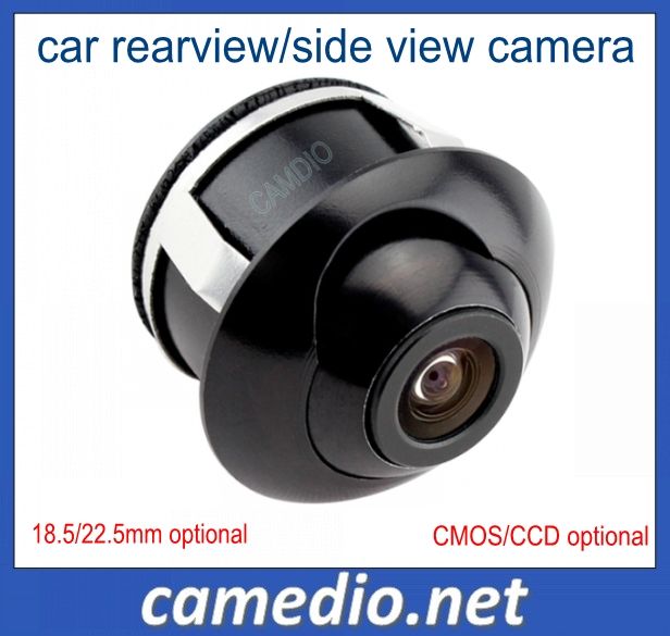360 degree waterproof rotatable 18.5/22.5mm car rearview/side view mirror camera
