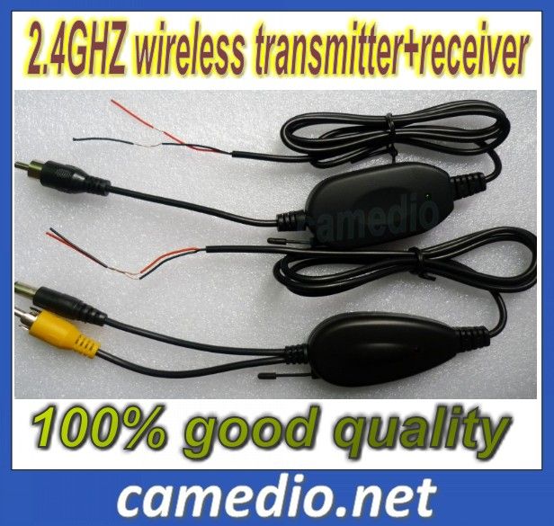 2.4GHZ wireless RCA video (transmitter+receiver) system kit for  car monitor to connect rear view camera