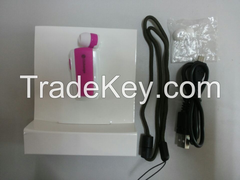 iXchange Clip Type Mini Retractable Bluetooth Headset With Multipoint Link Function