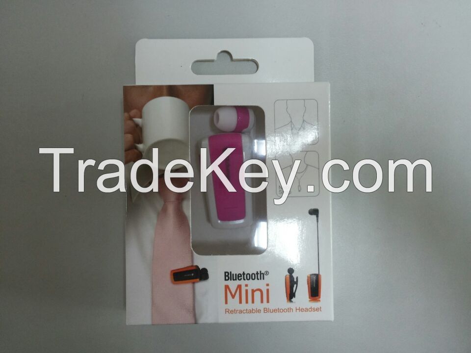 iXchange Clip Type Mini Retractable Bluetooth Headset With Multipoint Link Function