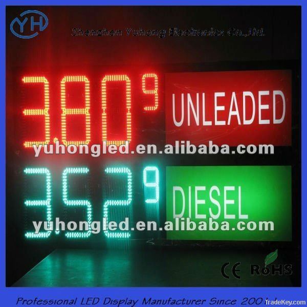 LED gas price display