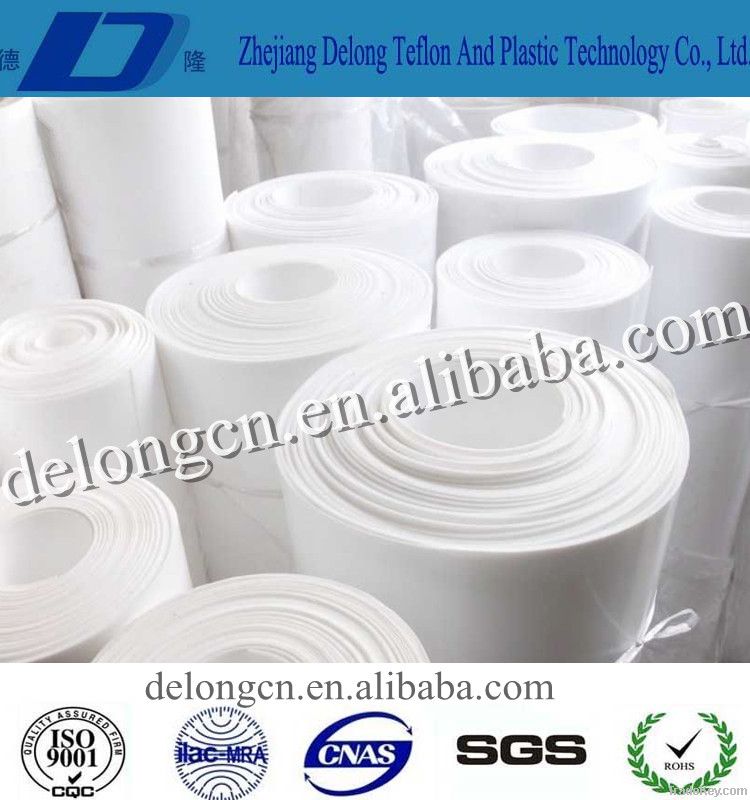 100% virgin pure white Teflon PTFE skived plastic sheet