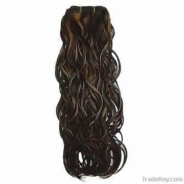 human hair franch curl wave weft