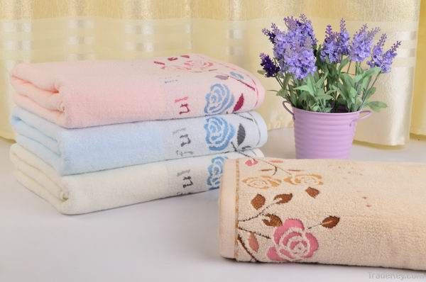 100% cotton jacquard bath towel