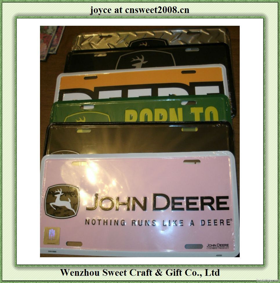 customized embossed metal License Plates/Vehicle License Plate