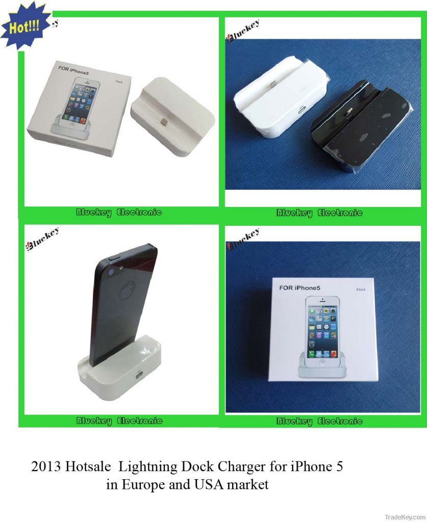 Desktop Lightning Dock Charger for iPhone 5 in Europe Market