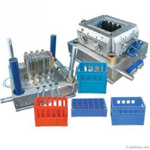 Good quality injection plastic square crate mould