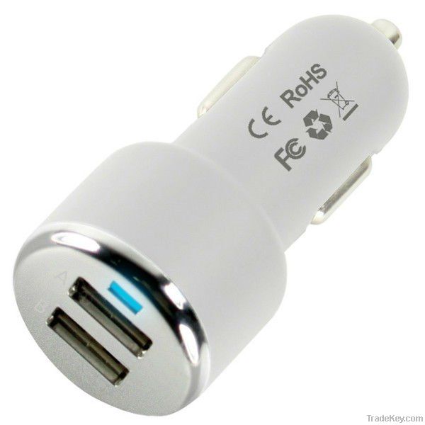 LED 2.1A dual usb car charger