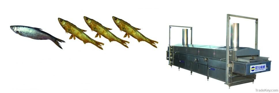 DBF fish automatic frying machine