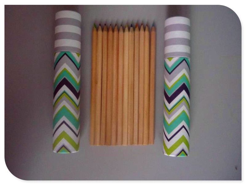 12 pcs color pencil in paper tube