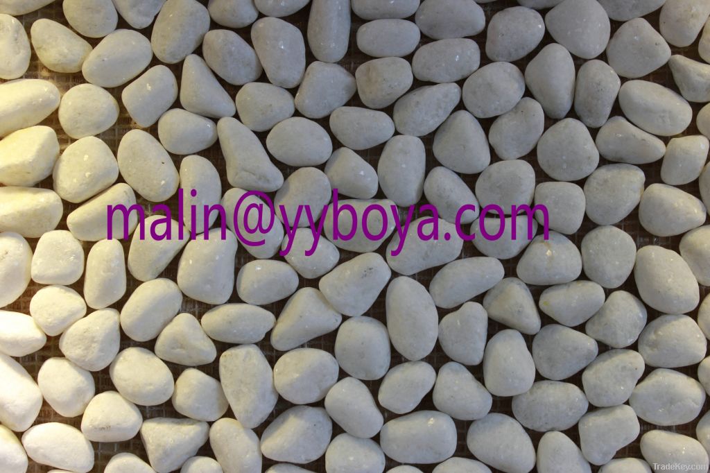 mosaic pebble tile, mosaic pebble mesh floor pebble mat/tile