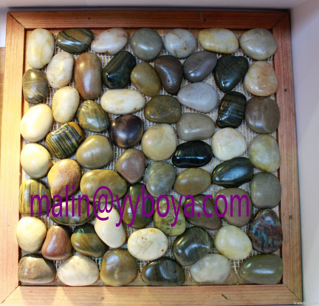 mosaic pebble tile, mosaic pebble mesh floor pebble mat/tile