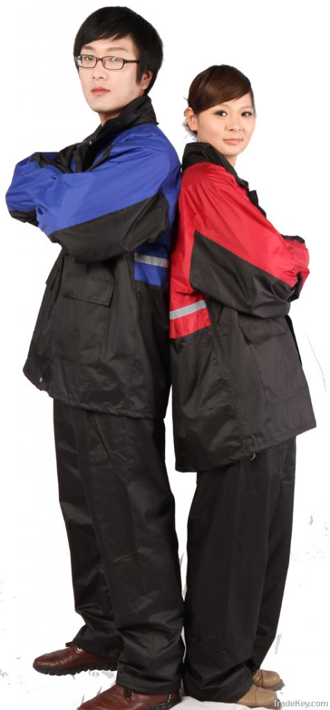 190T Polyester Pongee pvc coating  Rainsuit