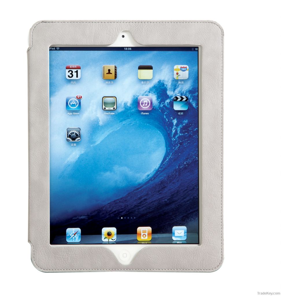 360 degree Leather Rotating Stand Case for ipad 4/3/2