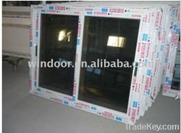 PVC sliding tinted glass window