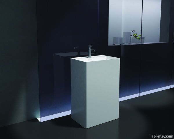 Free Standing Solid Surface Resin Wash Basin PB2022
