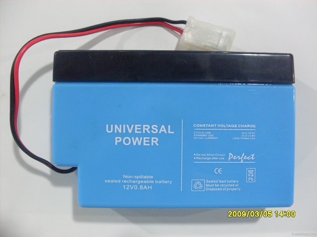 12V 0.8AH lead acid battery