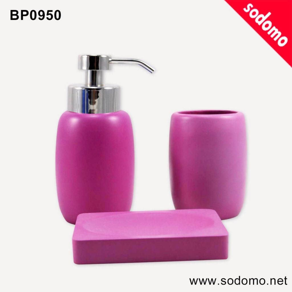 Luxury Red Polyresin Bathroom accessory