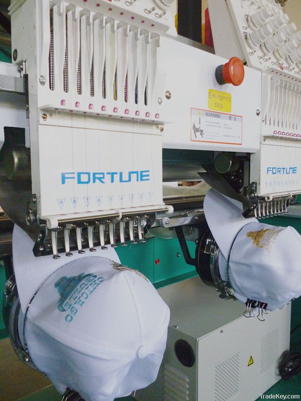 Double cap embroidery machine