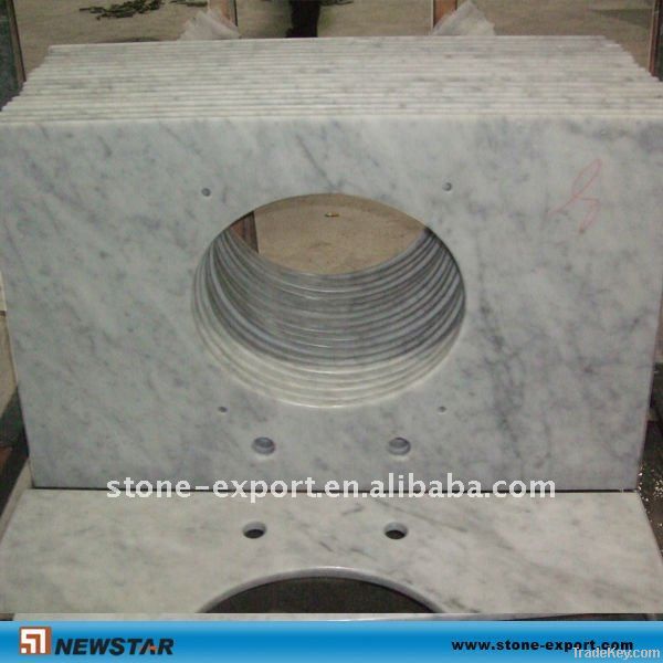 carrara white marble countertop