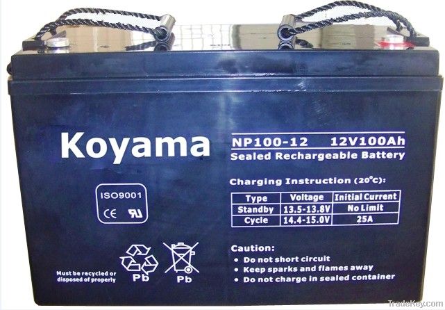 12V 100Ah sealed lead acid battery