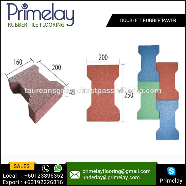 Double T Safety Rubber Tiles