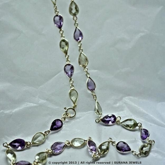 Amethyst Silver Chain