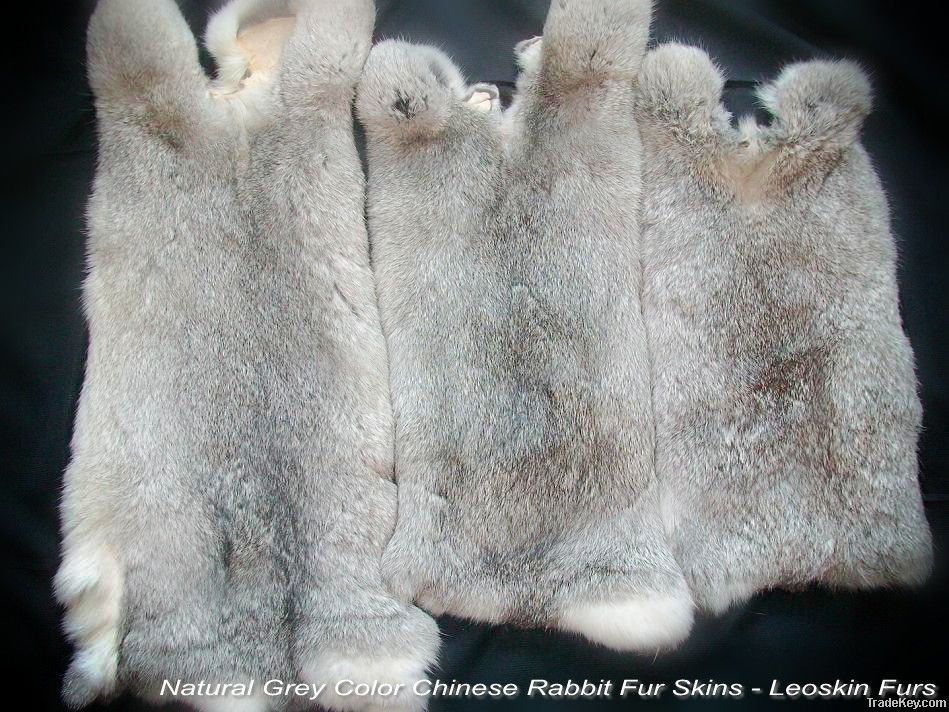 Chinese Rabbit Fur Skins of Natural Color