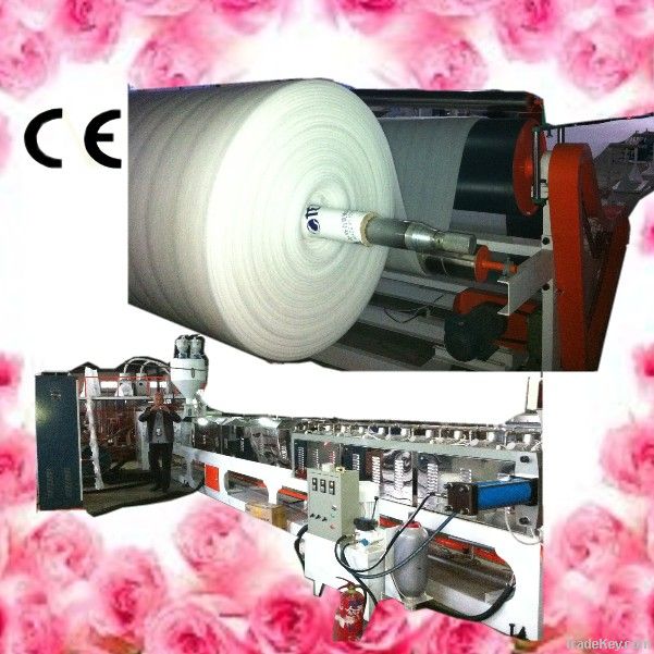 Polyethylene foam rolls extrusion line for foam making