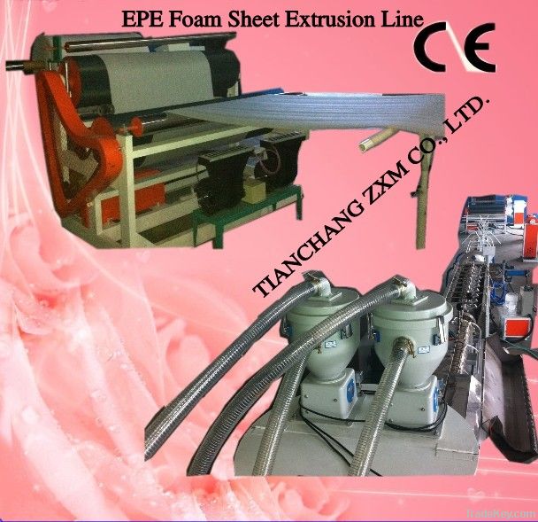 Polyethylene foam rolls extrusion line for foam making