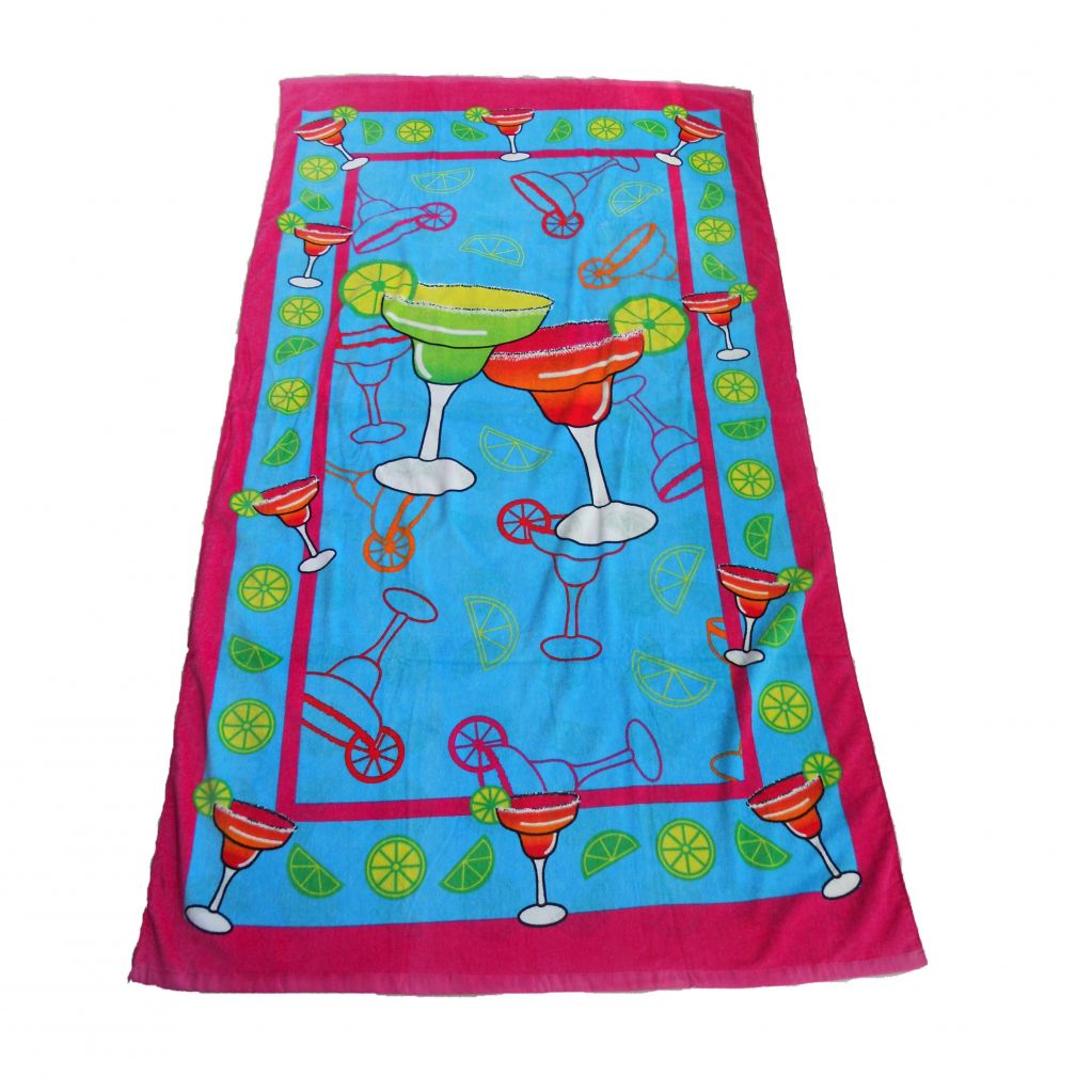 Pure Cotton Custom Cheap Beach Towels in Bulk