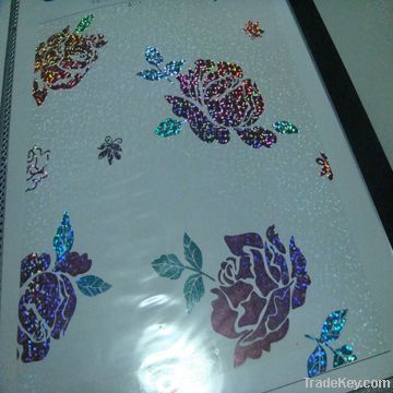 Wallpaper lamination film with flower shape