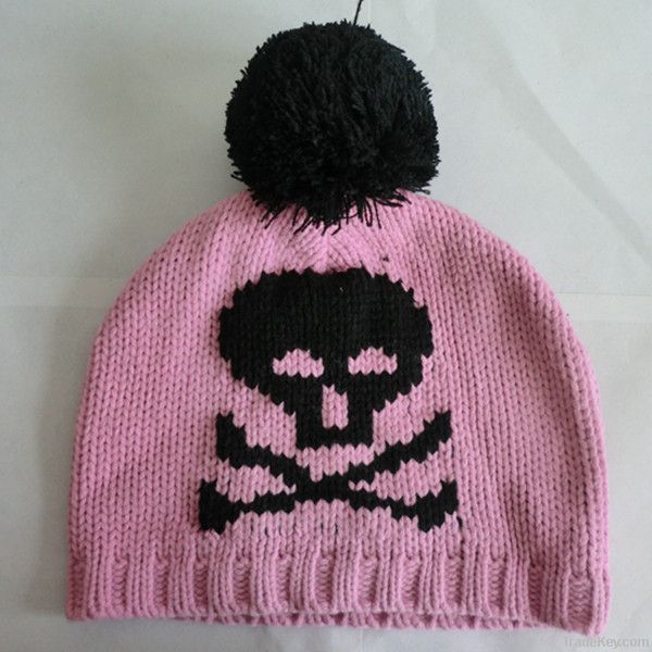 Beautiful pink beanie skull hat