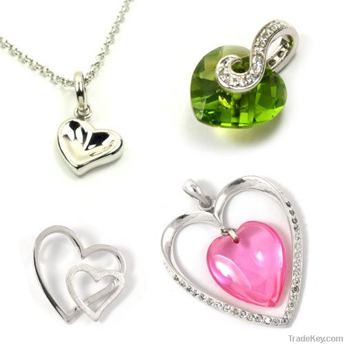 925 sterling silver heart pendant necklace