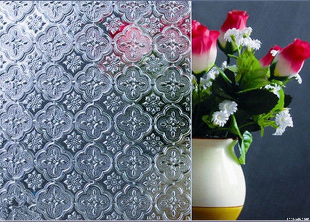 3-8mm Clear Patterned Glass with CE&amp;ISO9001