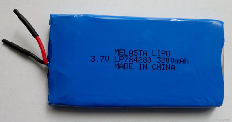 Li-Polymer Battery LP784280 3.7V 3000mAh (UN approved)