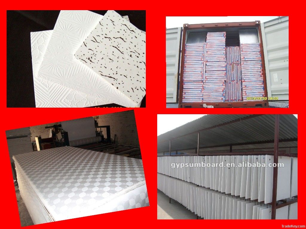 pvc laminated gypsum ceiling tile