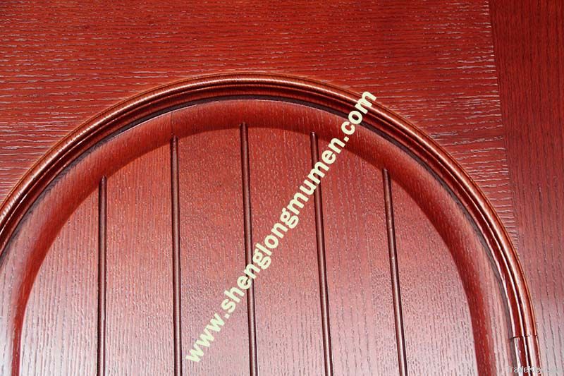 interior HQ arched top wooden entry door