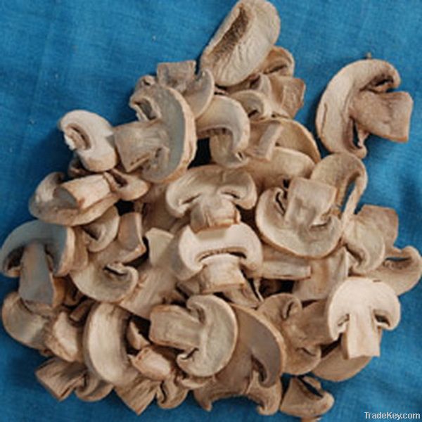 Dried white button mushrooms